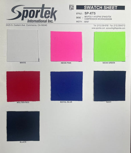 Compression Spandex Moisture Wicking Fabric