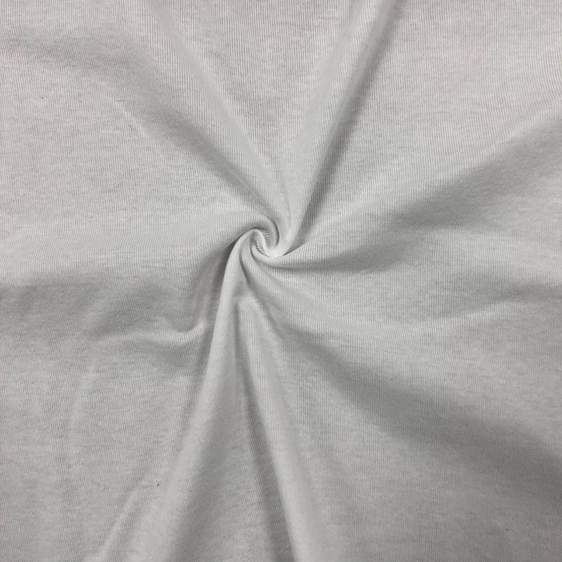 Cotton Rib Knit Fabric 1x1 White Black