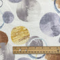 Printed Linen Blue Spacian Fabric Swatch