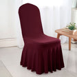 Premium Spandex Banquet Skirt Chair Cover Burgundy