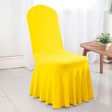 Spandex Banquet Skirt Chair Cover Canary Yellow
