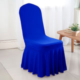 Spandex Banquet Skirt Chair Cover Royal Blue