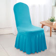 Spandex Banquet Skirt Chair Cover Turquoise