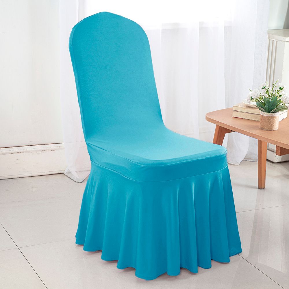 Spandex Banquet Skirt Chair Cover Turquoise
