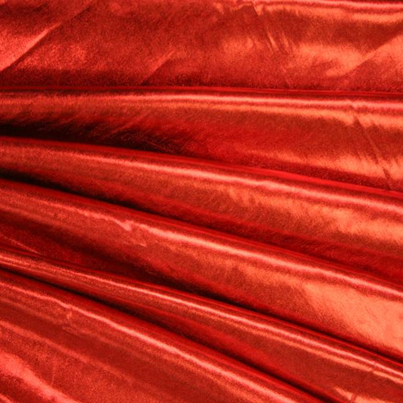 1 Yard Count Stretch Poly Spandex Foil Fabric Red Apparel Dance Costume Material 58/60 Inches Width