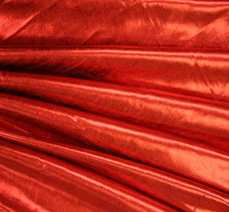 Poly Spandex Fabric - All Over Foil Solid Red, 58/60" Width