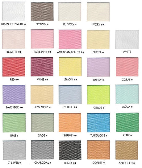 Sparkle Illusion Nylon Tulle Fabric - Sheer Sparkle, Multiple Colors, Folded On Board (1 Yard)
