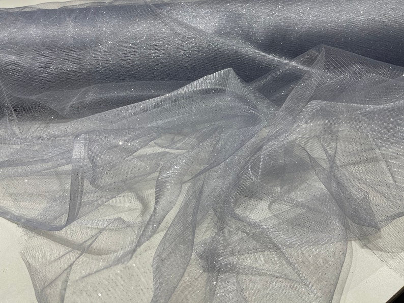 Sparkle Tulle Glitter Fabric - Assorted Colors, 58" Width (1 Yard)