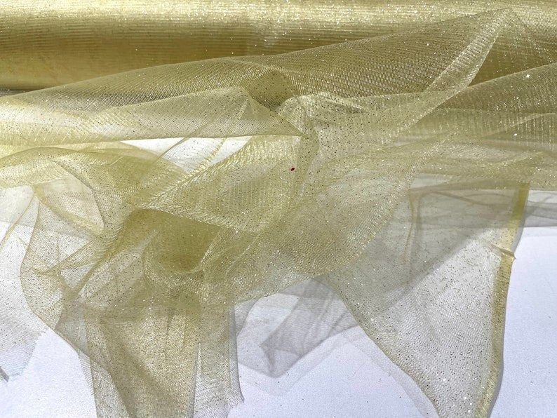Sparkle Tulle Glitter Fabric - Assorted Colors, 58" Width (1 Yard)