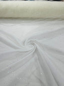 Sparkle Glitter Tulle Mesh Fabric - Iridescent Sparkle, 58" Width (1 Yard)