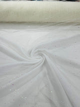 Sparkle Glitter Tulle Mesh Fabric - Iridescent Sparkle, 58" Width (1 Yard)