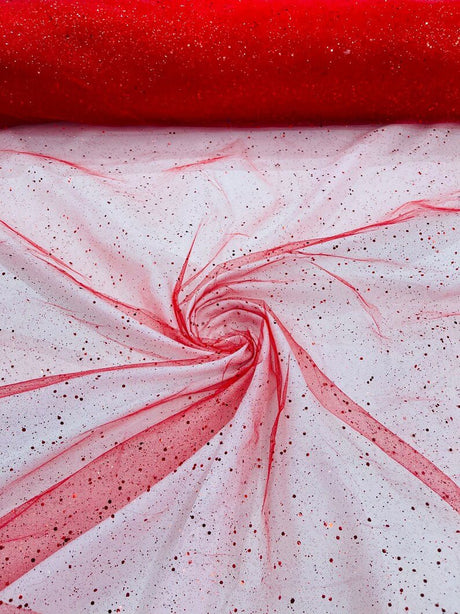 Sparkle Glitter Tulle Mesh Fabric - Iridescent Sparkle, 58" Width (1 Yard)