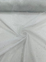 Sparkle Glitter Tulle Mesh Fabric - Iridescent Sparkle, 58" Width (1 Yard)
