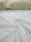 Sparkle Glitter Tulle Mesh Fabric - Iridescent Sparkle, 58" Width (1 Yard)