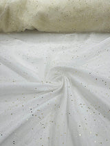 Sparkle Glitter Tulle Mesh Fabric - Iridescent Sparkle, 58" Width (1 Yard)