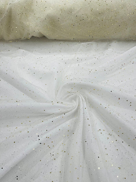Sparkle Glitter Tulle Mesh Fabric - Iridescent Sparkle, 58" Width (1 Yard)