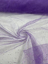 Sparkle Glitter Tulle Mesh Fabric - Iridescent Sparkle, 58" Width (1 Yard)