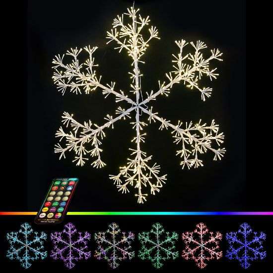 48" Sparkler Snowflake LED RGBWW