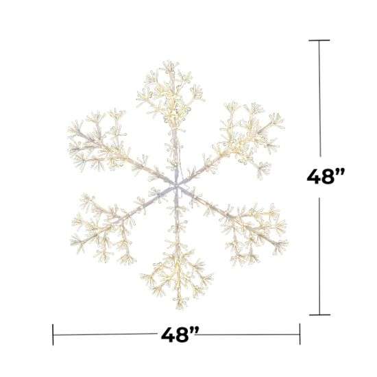 48" Sparkler Snowflake LED RGBWW