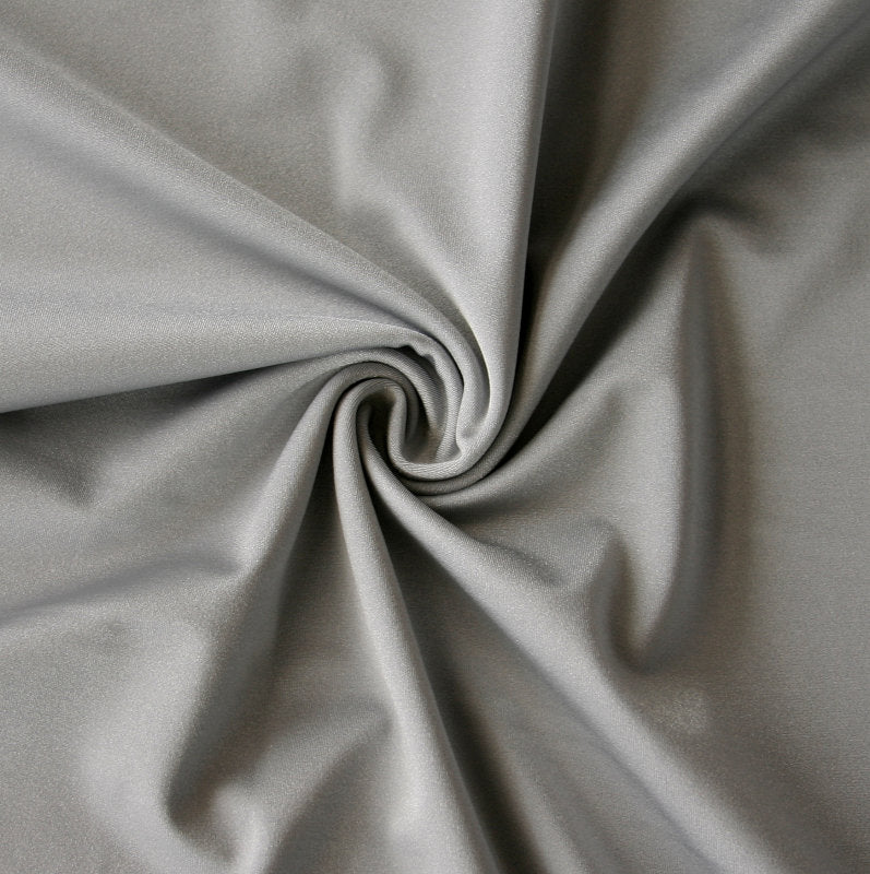 Silver Nylon Spandex Tricot Swim Knit