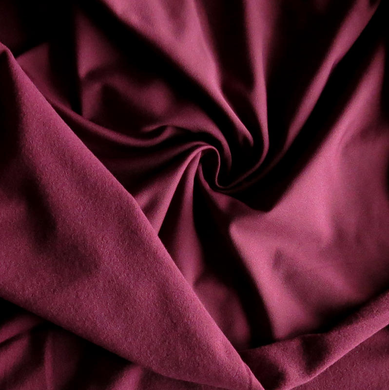 Dry-Flex Fleece Back Knit Fabric Spiced Plum