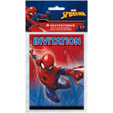 Spider-Man Invitations 8 Pack