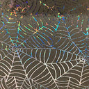 Polyester Spandex Spider Web Hologram Fabric