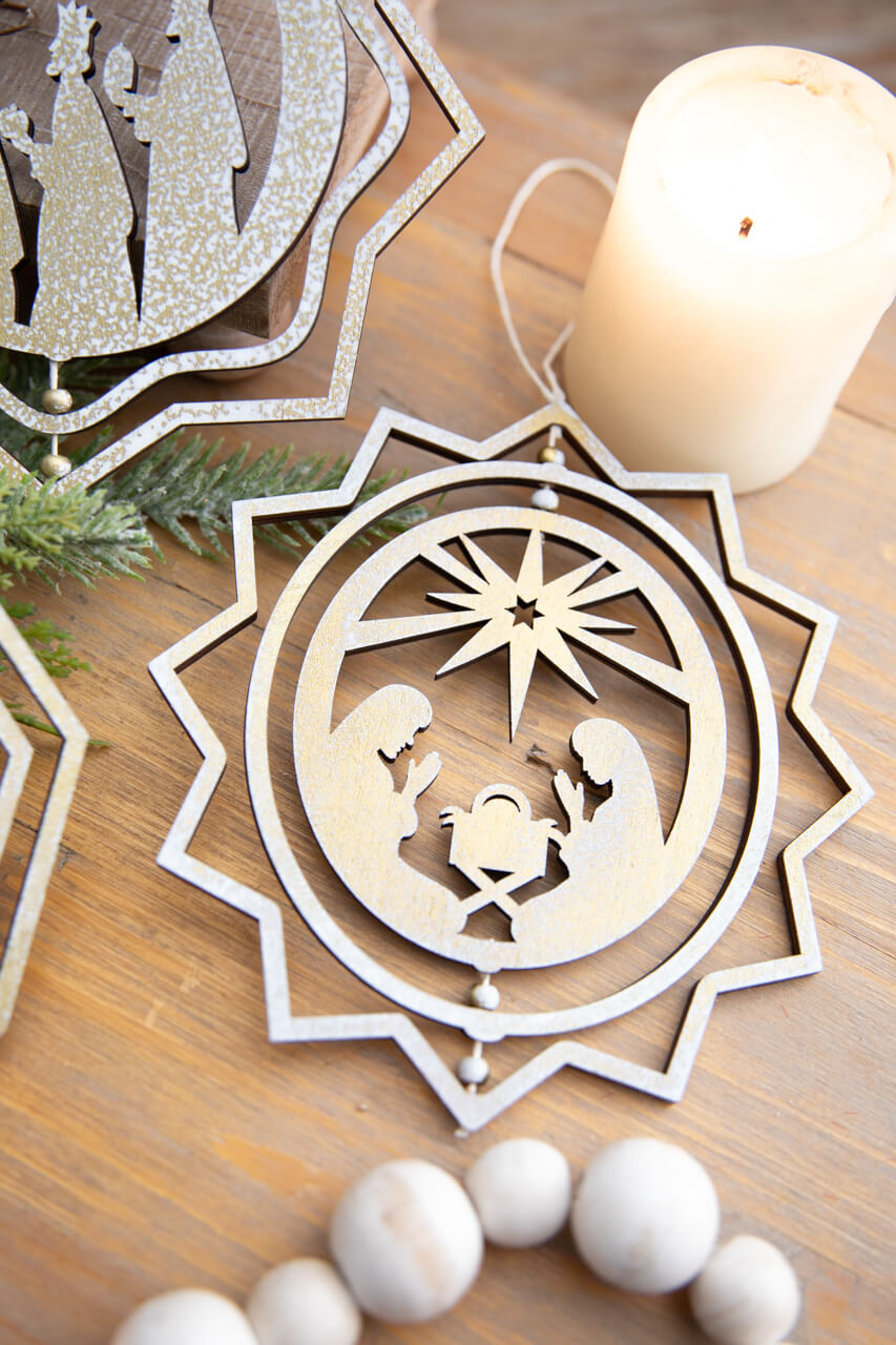 6" Spinning Nativity Ornament