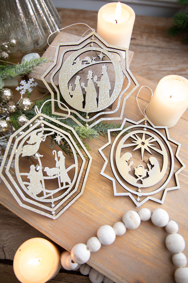 6" Spinning Nativity Ornament