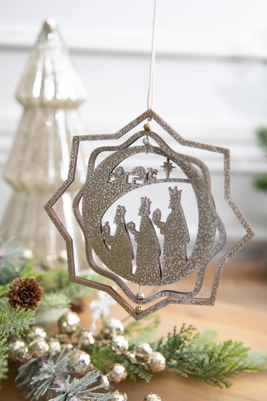 6" Spinning Nativity Ornament