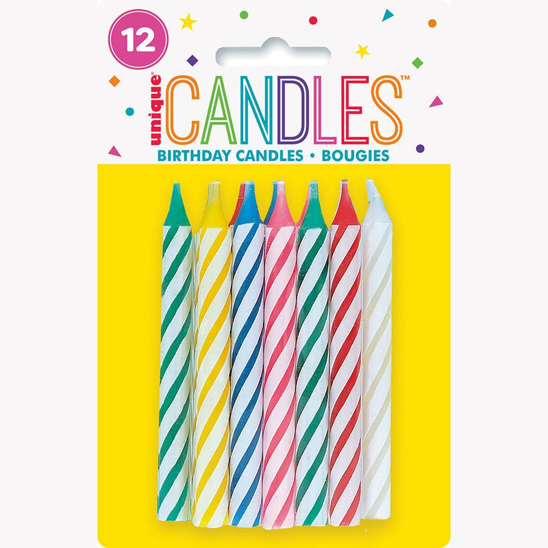 Birthday Spiral Candles 12 Pack