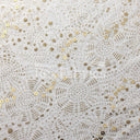 Spiral Foil Mesh Polyester Spandex Fabric - Gold/Black, Gold/White, Red/Black, Silver/Black, Silver/White, Spiral Pattern, 57/58" Width, 120 GSM (1 Yard)