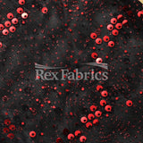 Spiral Foil Mesh Polyester Spandex Fabric - Gold/Black, Gold/White, Red/Black, Silver/Black, Silver/White, Spiral Pattern, 57/58" Width, 120 GSM (1 Yard)