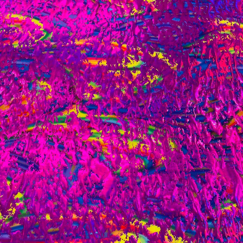 Splatter Foil Paint Metallic Print Nylon Spandex Fabric - Tie Dye, 4-Way Stretch, Fuchsia, Silver, Turquoise, 58-60" Width, 36" Length (1 Yard)
