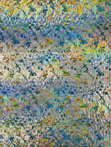 Splatter Foil Paint Metallic Print Nylon Spandex Fabric - Tie Dye, 4-Way Stretch, Fuchsia, Silver, Turquoise, 58-60" Width, 36" Length (1 Yard)