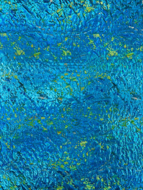 Splatter Foil Paint Metallic Print Nylon Spandex Fabric - Tie Dye, 4-Way Stretch, Fuchsia, Silver, Turquoise, 58-60" Width, 36" Length (1 Yard)