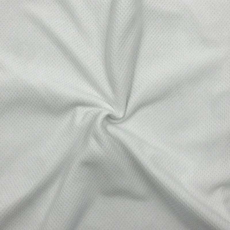 Pixel Fleece Fabric White Performance Fleece