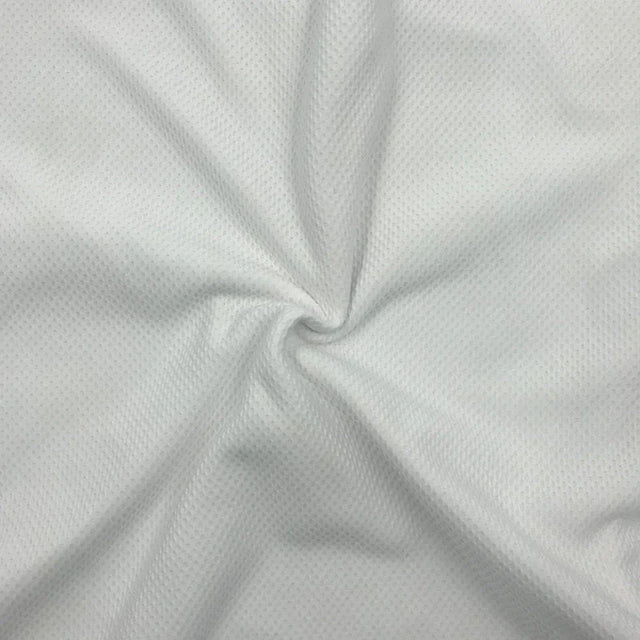 Pixel Fleece Fabric White Performance Fleece