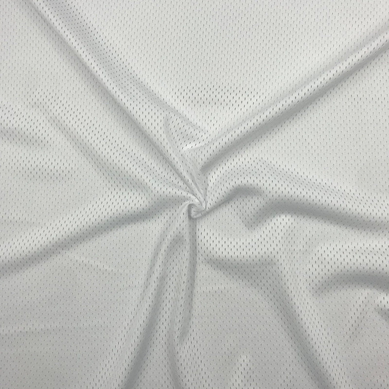 Jumbo Mesh Matte Fabric White Heavyweight Activewear