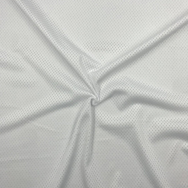 Jumbo Mesh Matte Fabric White Heavyweight Activewear