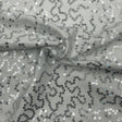 Sequin Stretch Jersey Silver Fabric