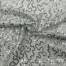 Sequin Stretch Jersey Silver Fabric