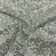 Stretch Mesh Silver Sequin Fabric