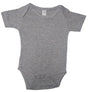 Lucky Friends 701 100 Percent Cotton Fabric - Sport Grey, Short Sleeve Baby Onesie, Snap Buttons (5 Sizes)