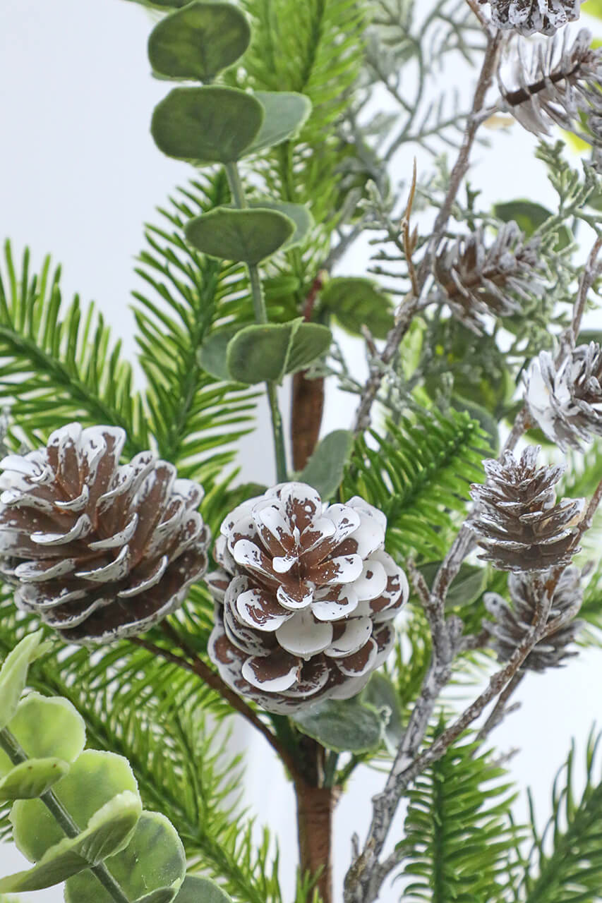 32” Eucalyptus Cone Cedar Spray