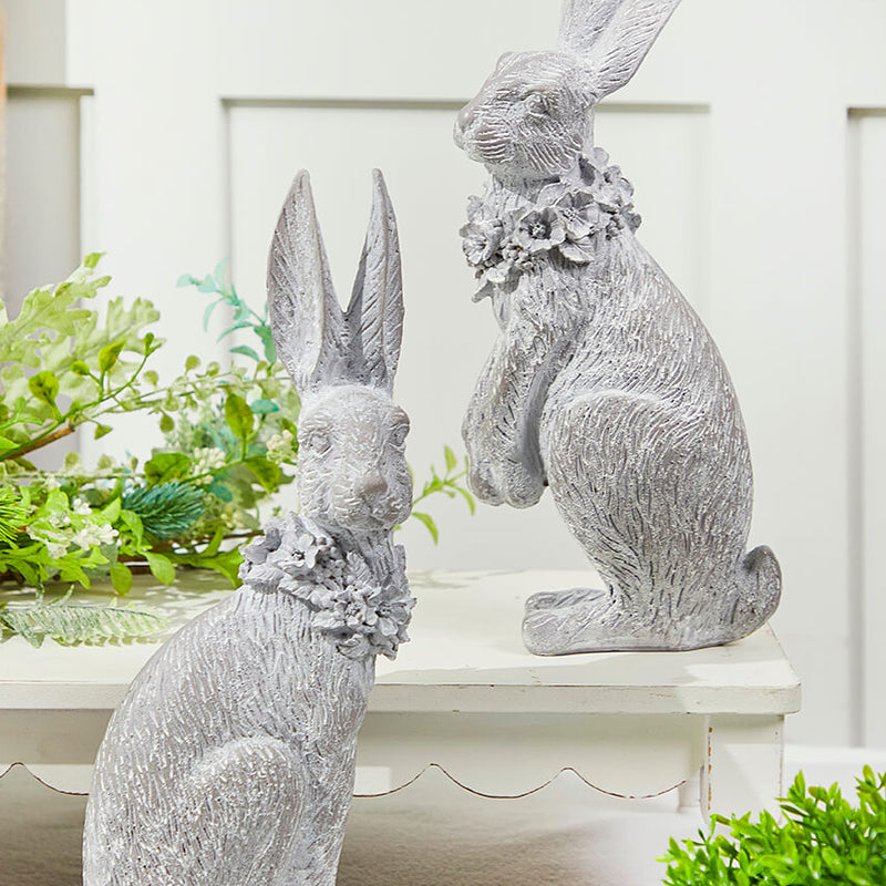 13" Bunny Resin Figure