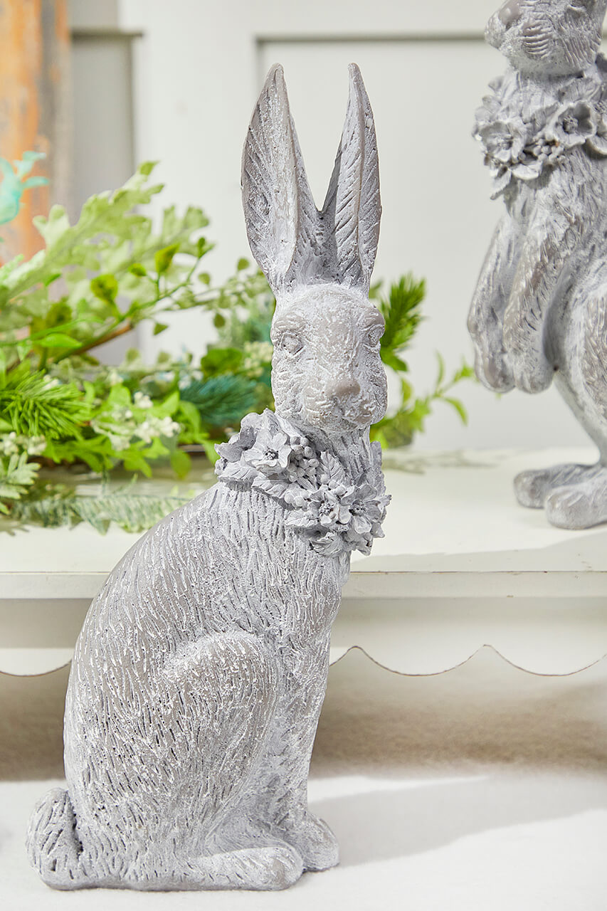 13" Bunny Resin Figure