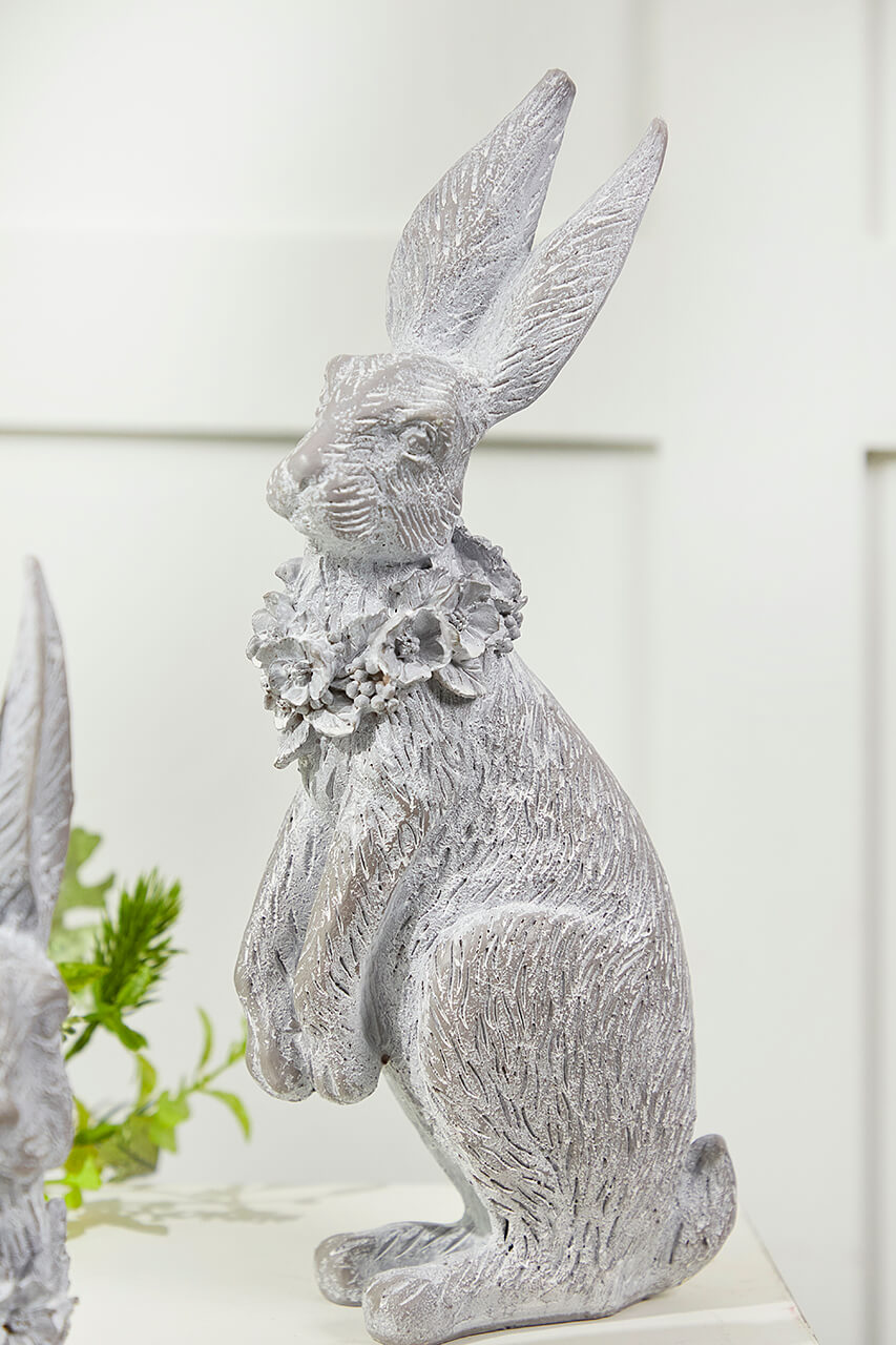 13" Bunny Resin Figure