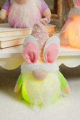 10.2” B/O Lighted Plush Easter Bunny Gnome Figurine