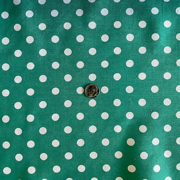 Small Polka Dot Poly Cotton Fabric - Multi-Color Polka Dots, 60" Width